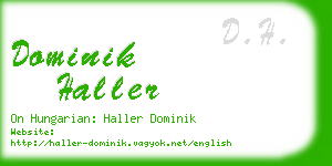 dominik haller business card
